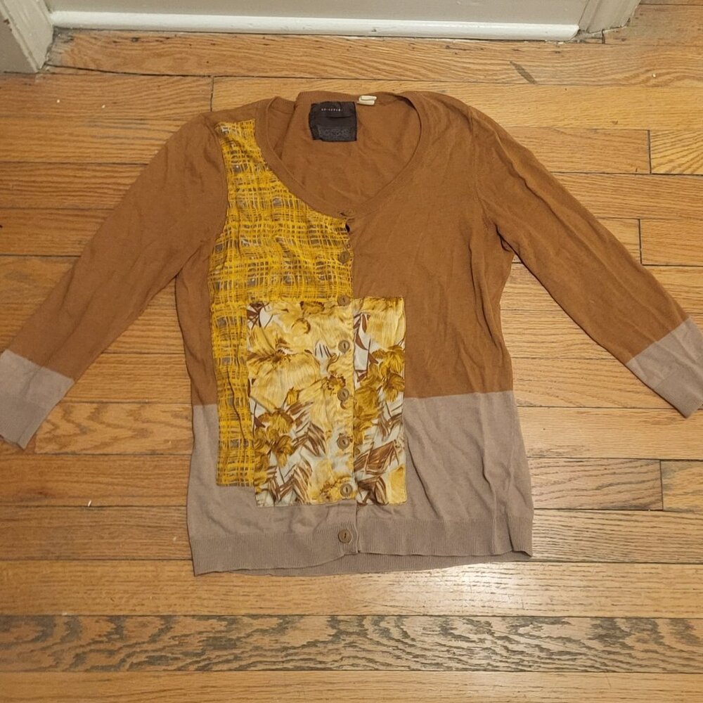 Anthropologie Guinevere Cardigan Small 100% Silk